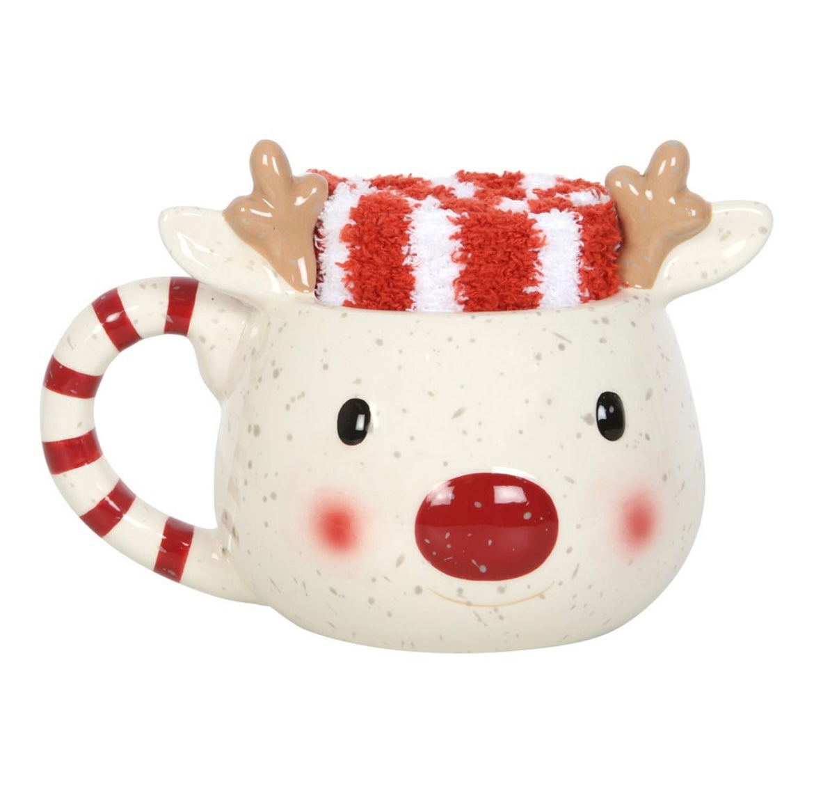 Rudolph Reindeer Mug + Socks Set